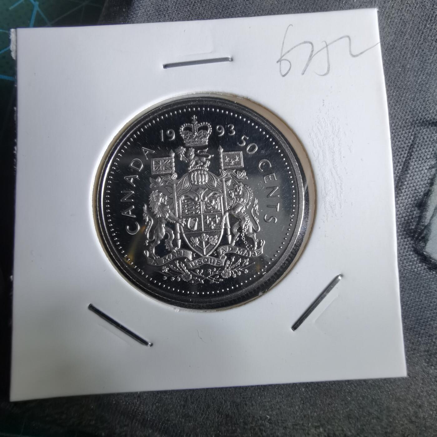 沼泽如烟--第967场 加拿大1993年50分精制币