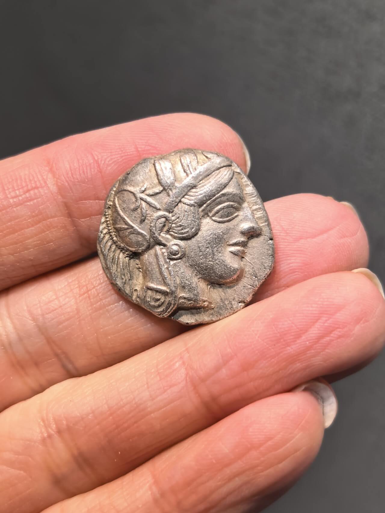 古希腊雅典娜猫头鹰四德古币