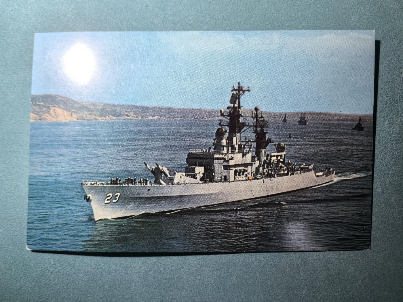 盛世勋华——号角文化勋章邮票专场拍卖第300期 美国冷战时期军舰专题明信片 哈尔西号导弹驱逐领舰