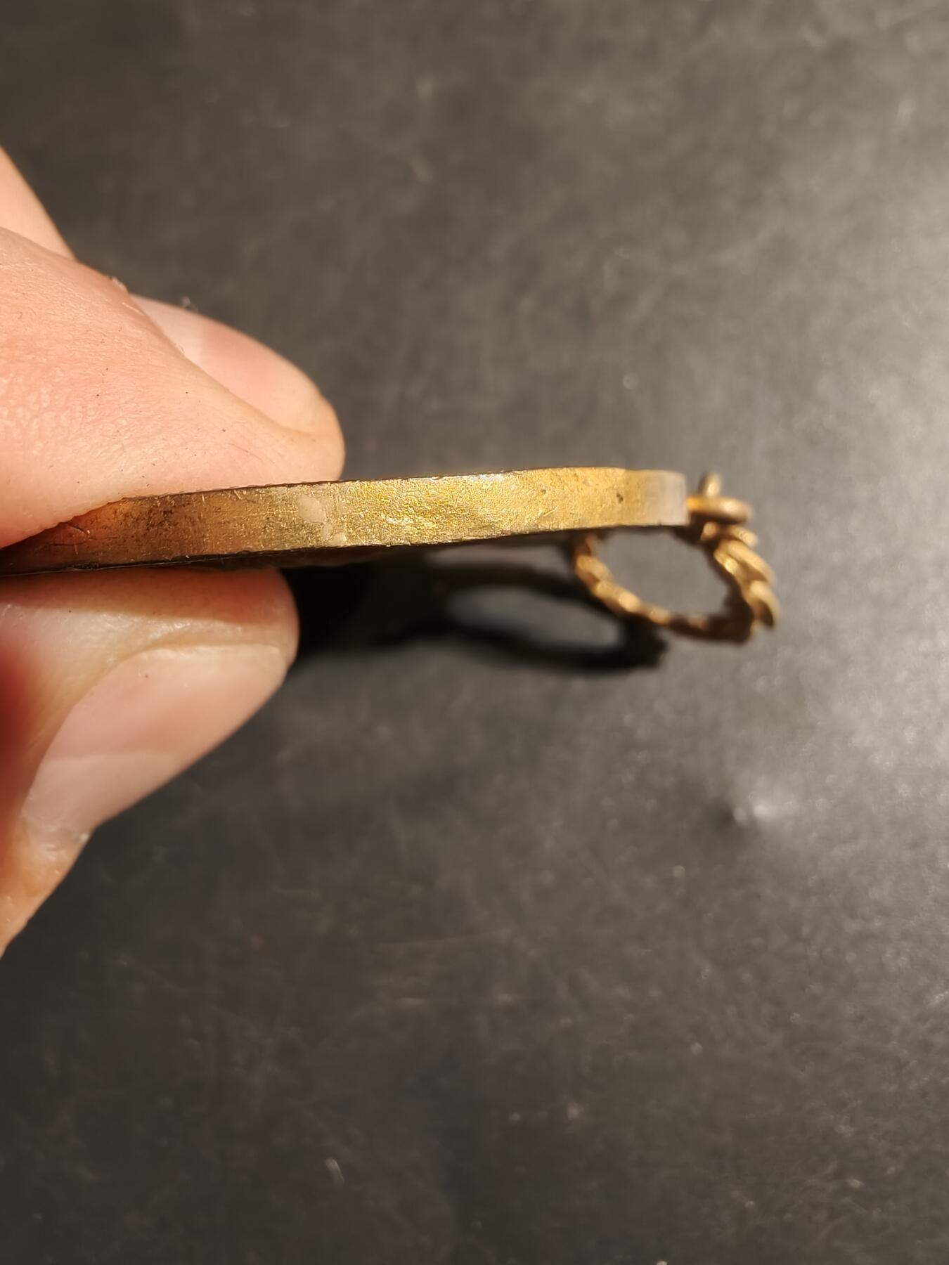 老王徽章第178期 法国1894年小学教育证书镀金大尺寸奖章    原盒     直径46mm    重量43.5g