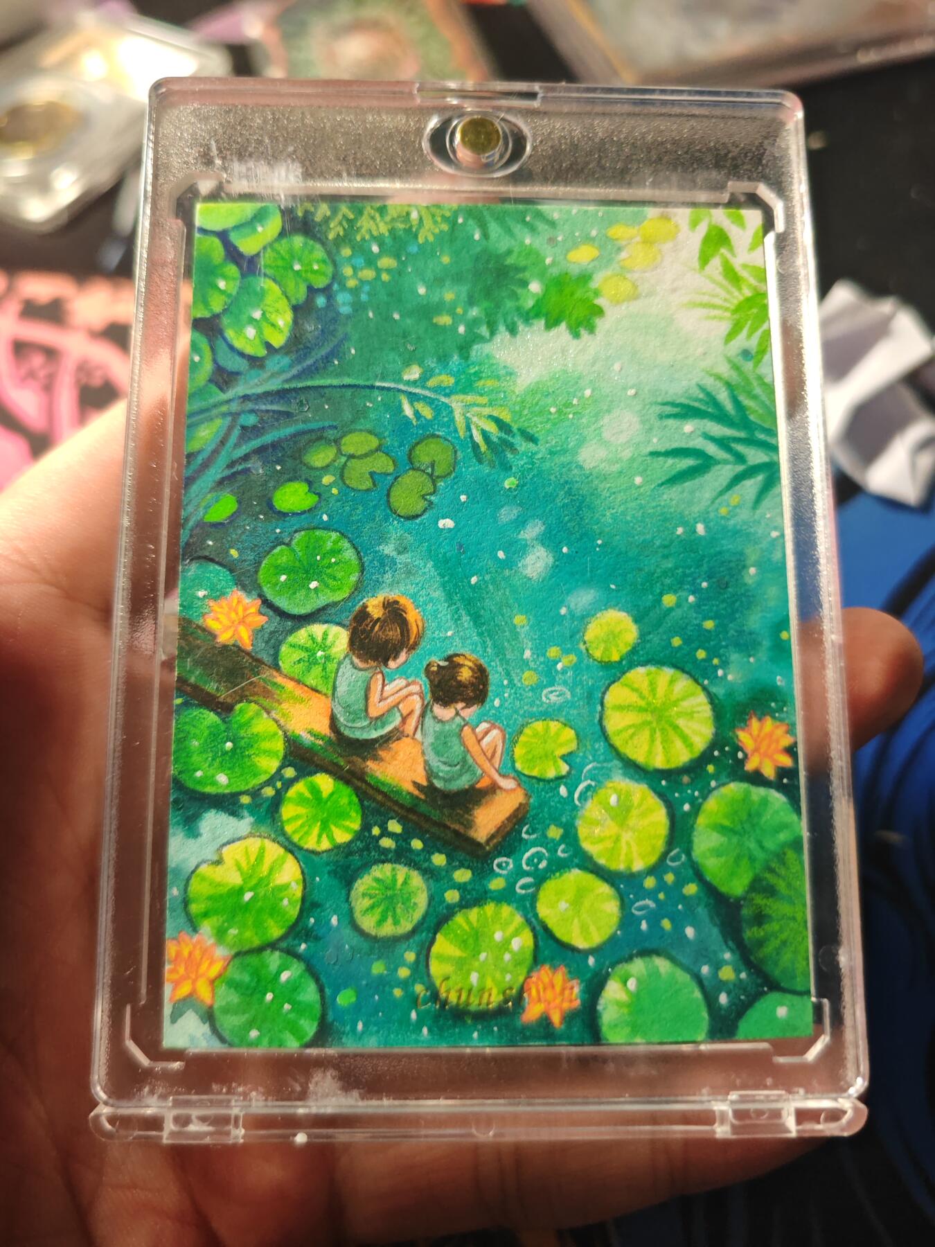 卡牌实验室开始第十二次实验 【祁醉】【手绘】夏日荷塘 1/1