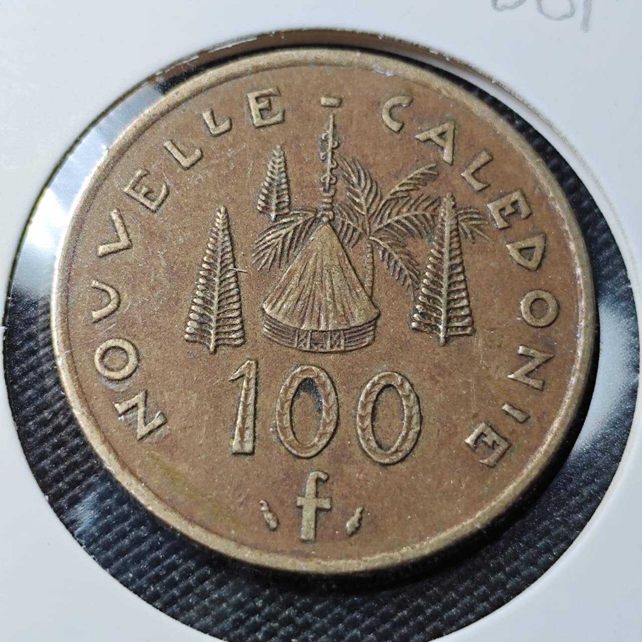 KK钱币收藏小铺  第388期  2月预留时间 周末发货  1976法属波利尼西亚100法郎