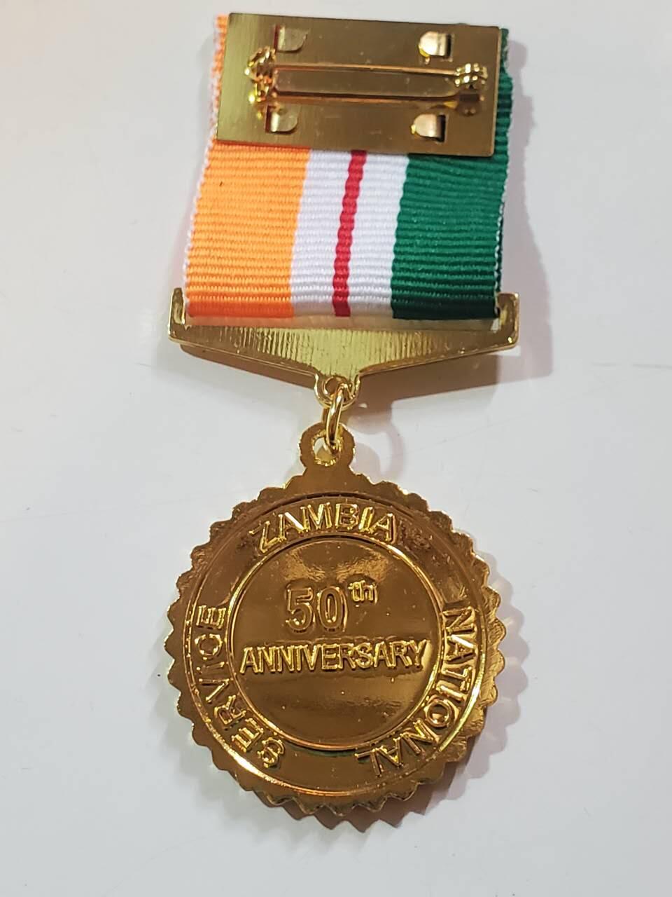 韵星假日拍卖第三十八期 -- Rimey Holidays Auction 38 赞比亚共和国国家服务金僖奖章 铜镀金 少见国家 非常厚重 库存品相