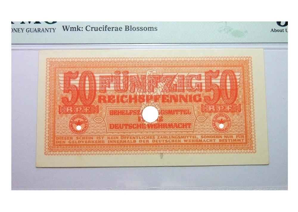 PMG AU53 德国第三帝国1942年展翅鹰50芬尼 原光