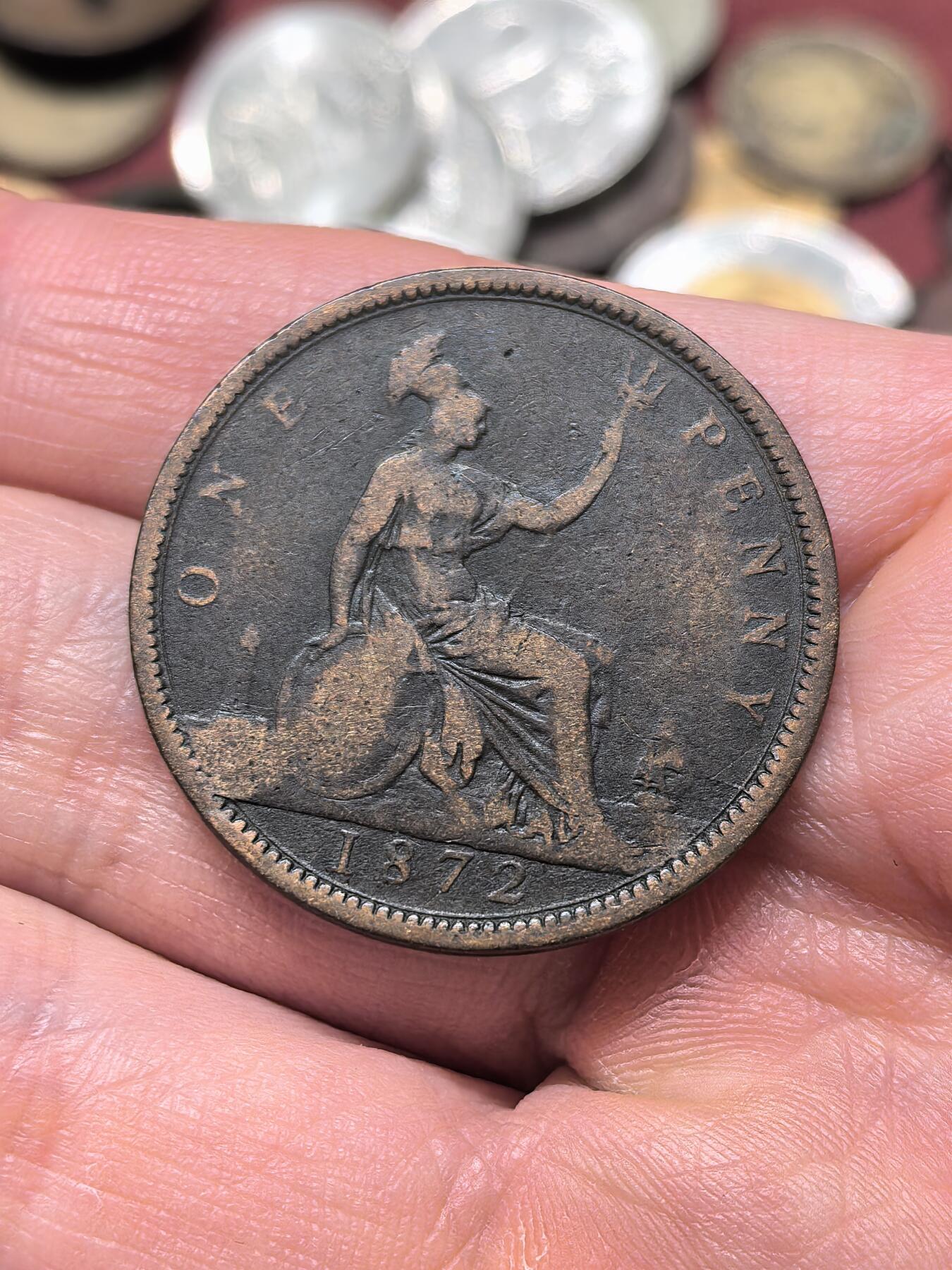 南宋泉阁俄币 外币 国币 专场第二十一期 【送拍无额外佣金】 英国 1872年 早期维多利亚1便 细节不错 通货好品