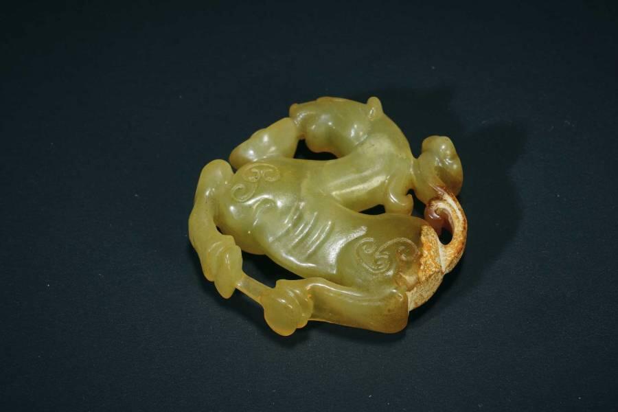 上海都达杂项专场三（全场包邮） 古玉马上如意手把件86-59