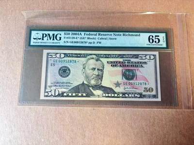【Blue Auction】世界纸币精拍第777期——18级TOP拍卖/信誉/品质/专业/高效💫 - 【补号】美国 2004年50美金 PMG65EPQ