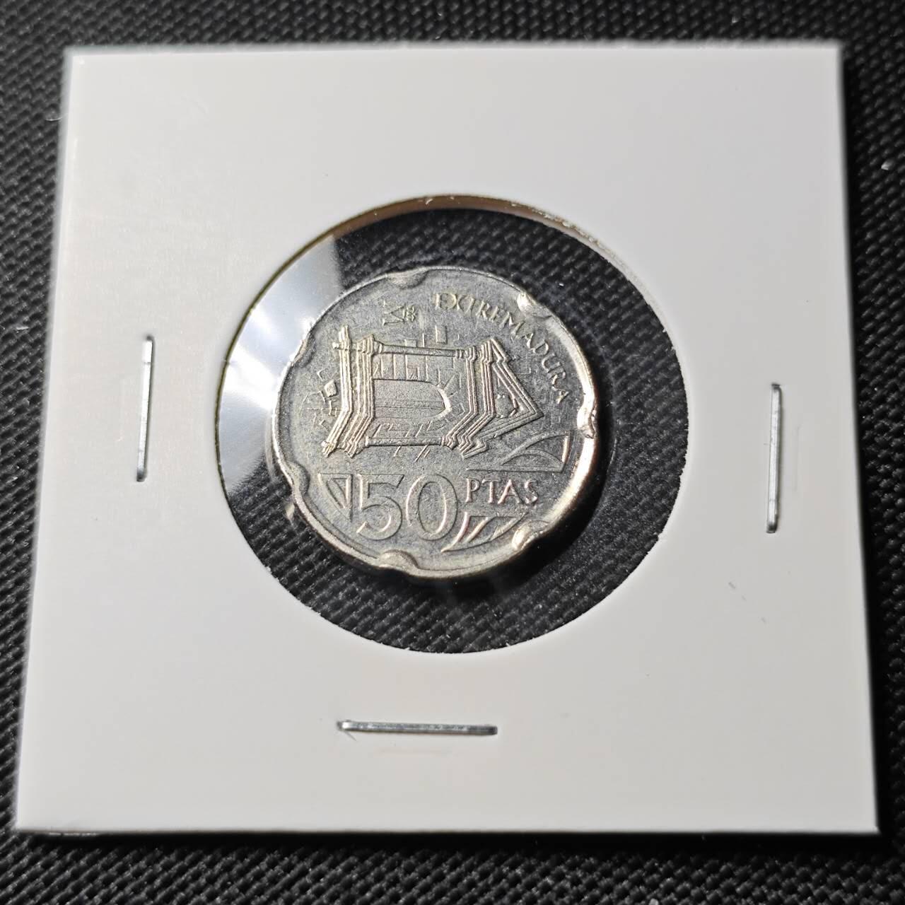 KK钱币收藏小铺  第388期  2月预留时间 周末发货  1993西班牙50比塞塔纪念币 少见主题