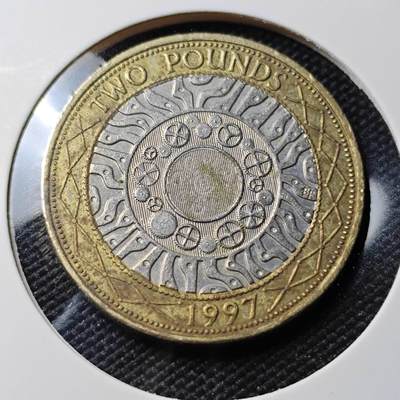 KK钱币收藏小铺  第388期  2月预留时间 周末发货 -  英国2镑双色币