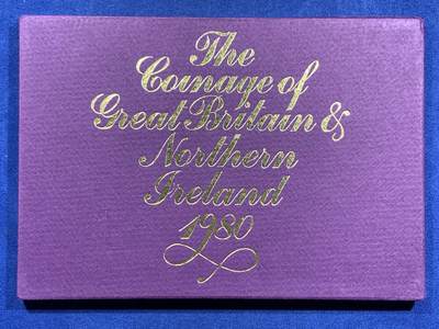 《竞宝斋》第460场 周日，周一，2场连拍 （全场包邮）欢迎送拍 - 英国1980年精制套币 礼品原装6枚币和1枚章