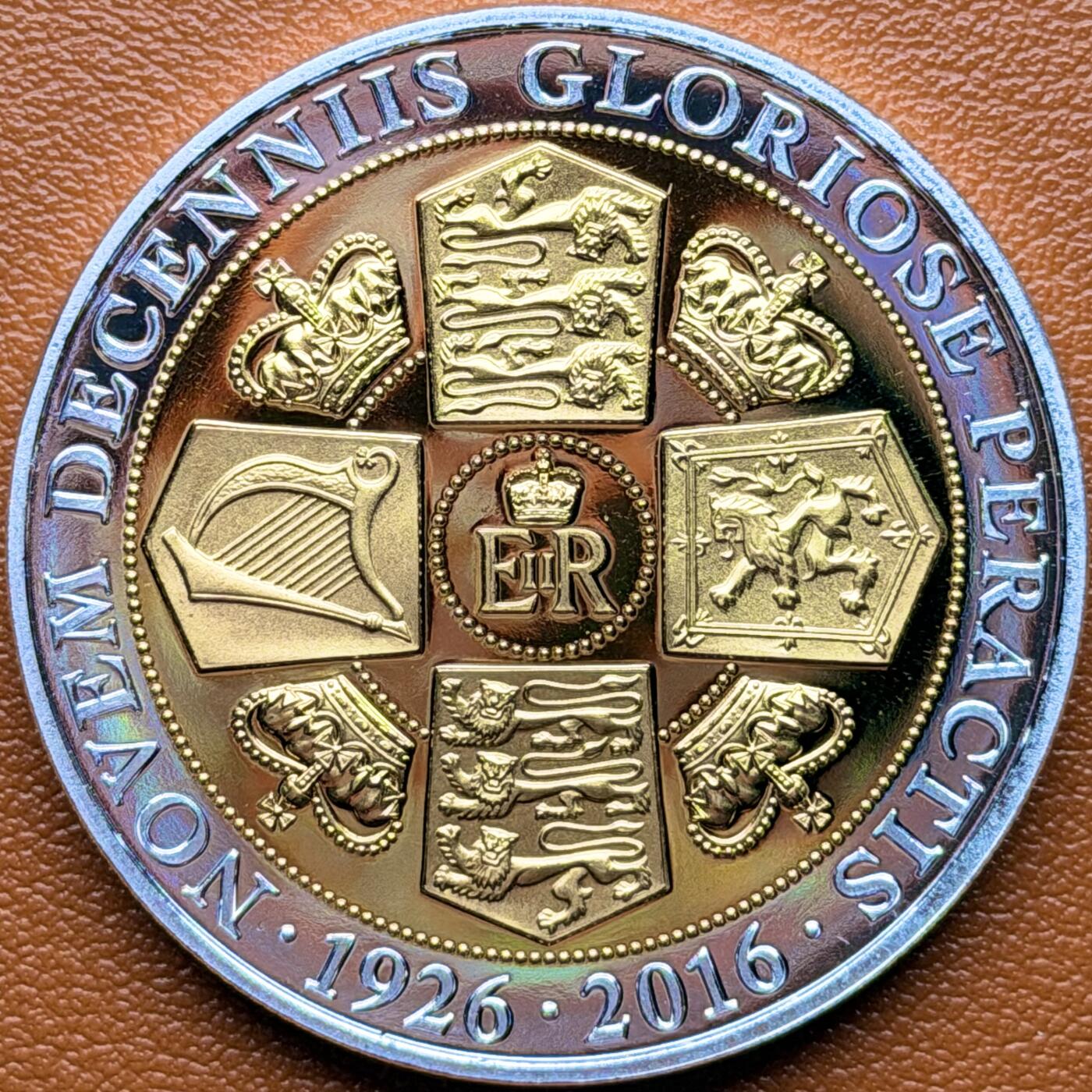 ＜星葵钱币社＞散币克朗场第68期·1月23日发货 直布罗陀2016年女王诞辰90周年·少女1克朗镀银金墨纪念币