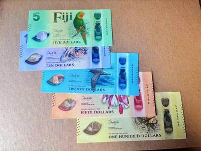 【Blue Auction】世界纸币精拍第777期——18级TOP拍卖/信誉/品质/专业/高效💫 - 【一组5张AA冠无47全同套】斐济 新版5-100元 全新UNC