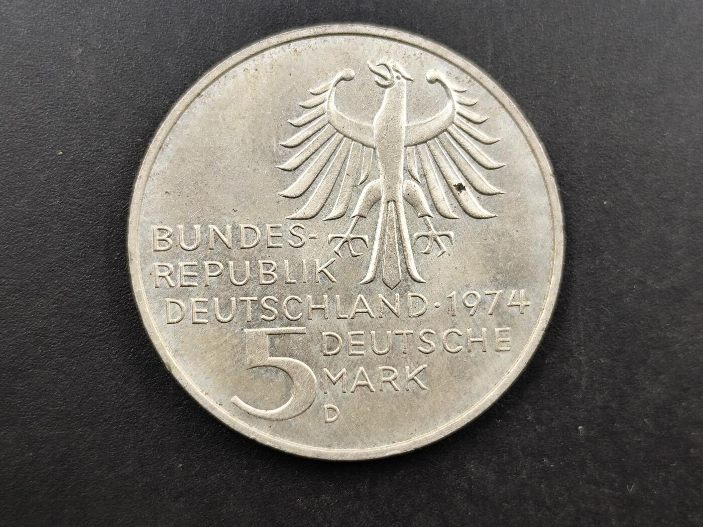 1月18日徽章钱币专场 联邦德国1974年康德250周年纪念银币