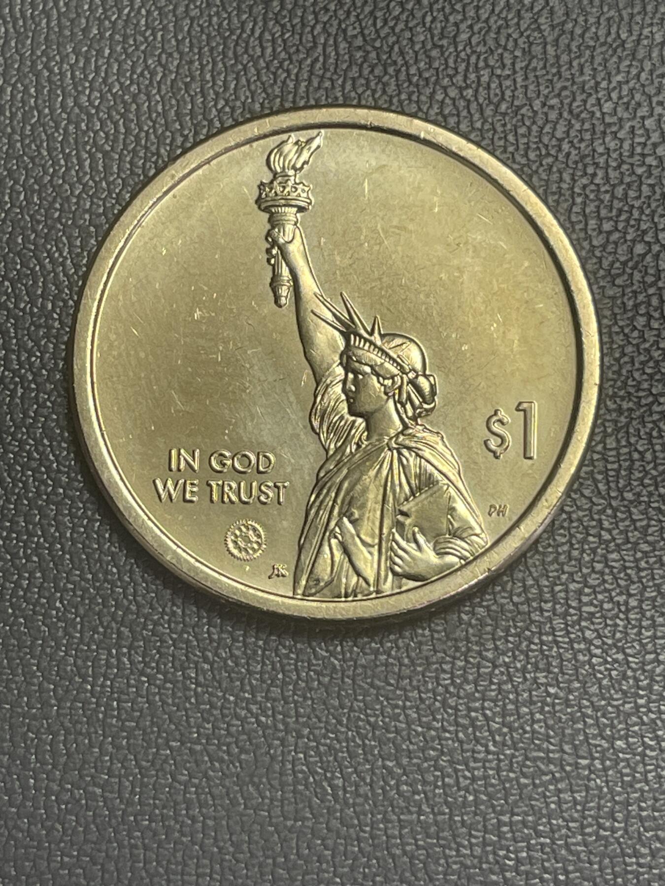 回流0120 美国2025年创新系列1美元纪念币 德克萨斯州 宇航员太空行走 D版