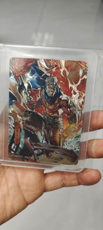 秋原瞳的小店第三十四期（农历马年年味越来越重了，希望大家新的一年龙马精神，一往无前） - 卡游三国028/199豪杰大编一手货黄盖，实物品相顶呱呱