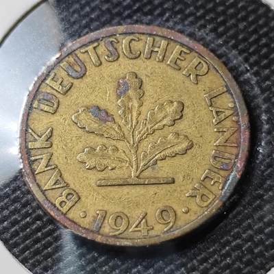 KK钱币收藏小铺  第388期  2月预留时间 周末发货 -  1949德国5芬尼银行版