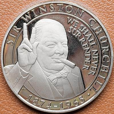 ＜星葵钱币社＞散币克朗场第68期·1月23日发货 - 直布罗陀2015年温斯顿·丘吉尔逝世50周年1/2克朗纪念币