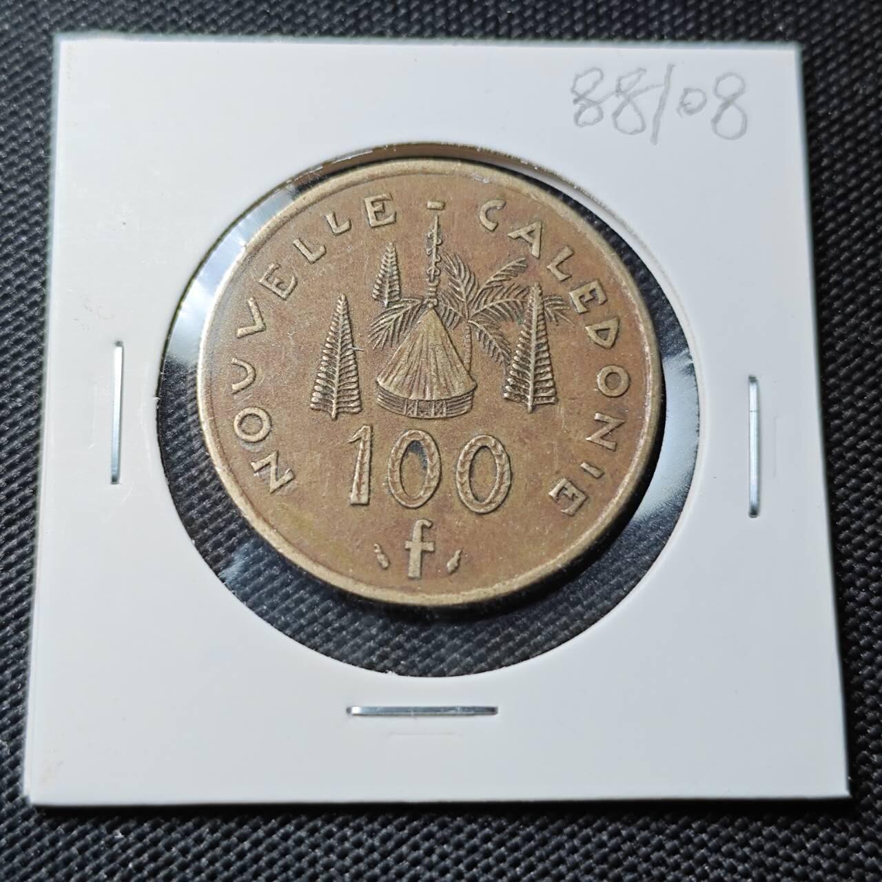 KK钱币收藏小铺  第388期  2月预留时间 周末发货  1976法属波利尼西亚100法郎