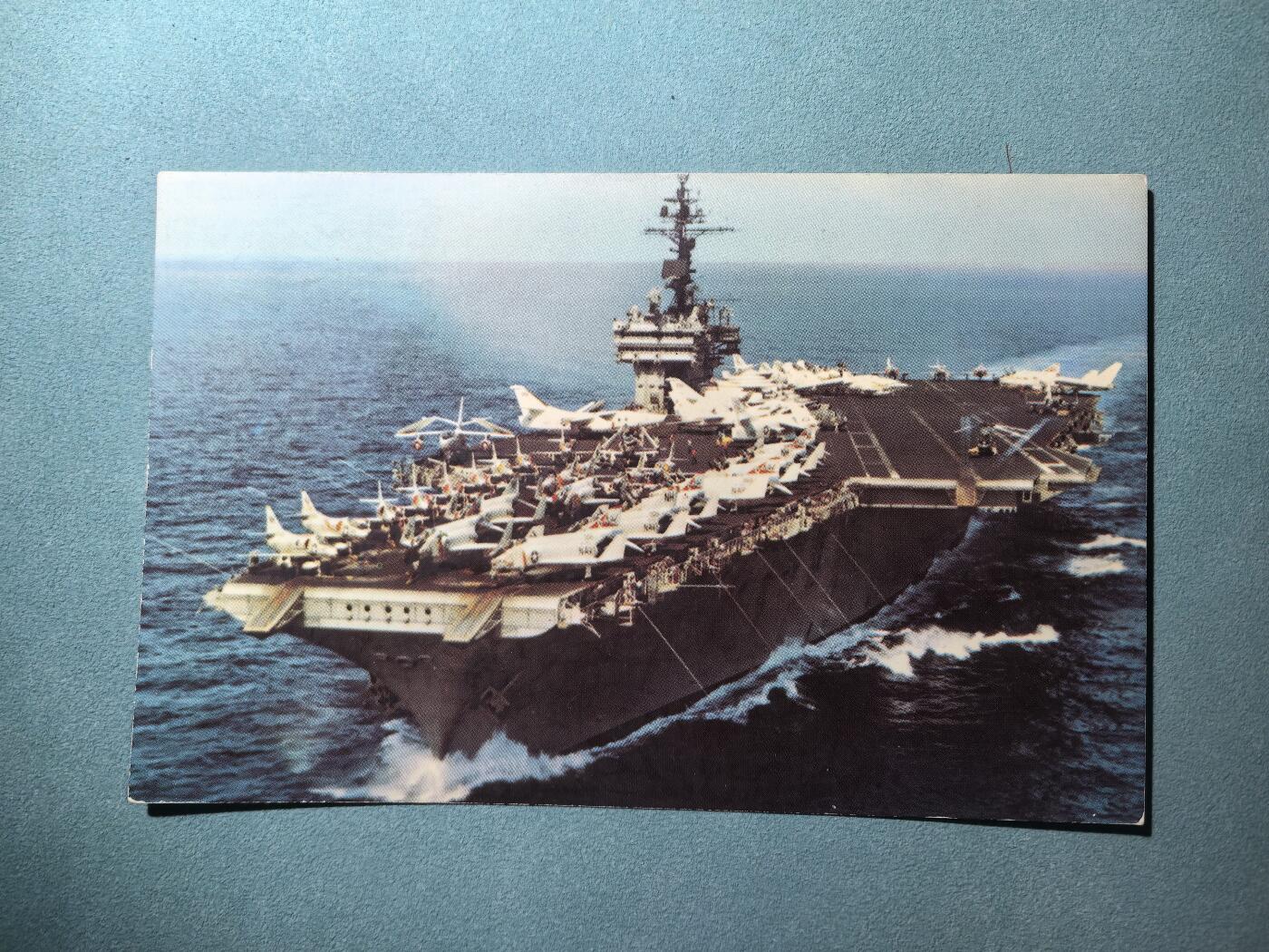 盛世勋华——号角文化勋章邮票专场拍卖第300期 美国冷战时期军舰专题明信片 小鹰号航母