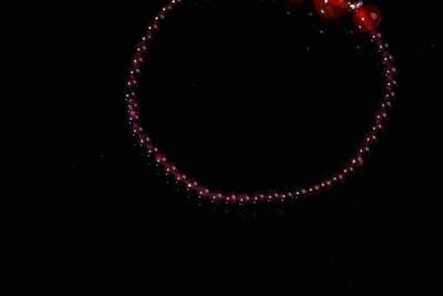 上海都达杂项专场三十四【年后发货全场包邮】  天然石榴石玛瑙手链 附鉴定证书86-313