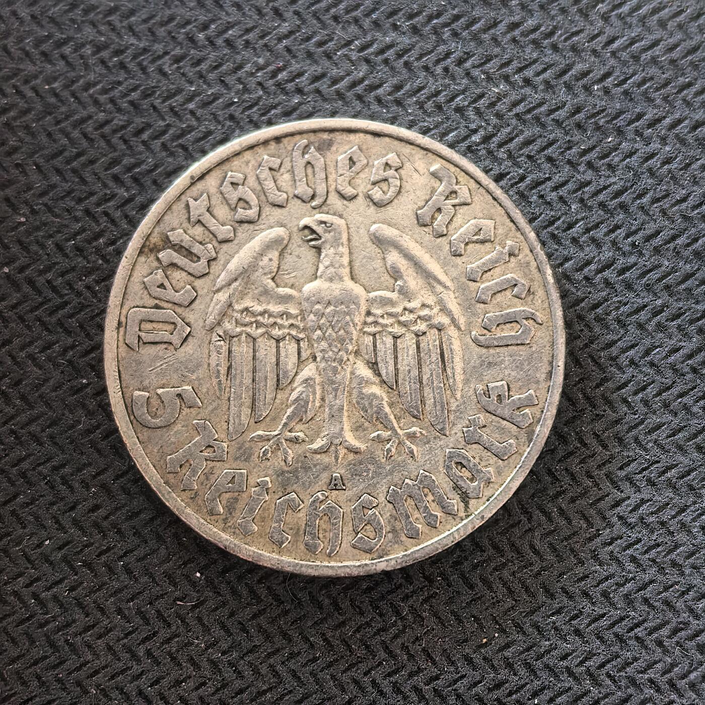 道一币馆币章第一百六十四场 德国1933年马丁路德5马克纪念银币  13.88g 900s