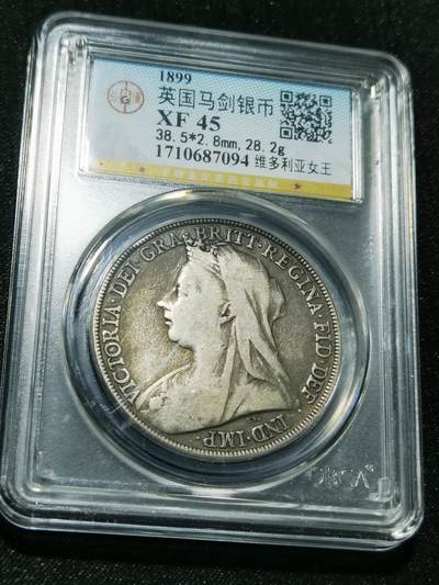 天下钱庄专场欢迎参拍 - 英国维多利亚披纱马剑银币