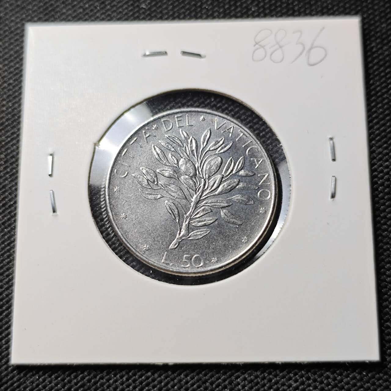 KK钱币收藏小铺  第388期  2月预留时间 周末发货  梵蒂冈50里拉