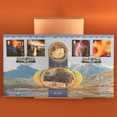 ＜星葵钱币社＞散币克朗场第68期·1月23日发货 - 〈邮币封〉马恩岛1998年蒸汽铁路125周年·萨瑟兰1号1克朗纪念币