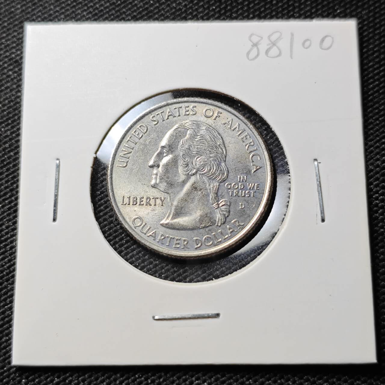 KK钱币收藏小铺  第388期  2月预留时间 周末发货  美国25分纪念币