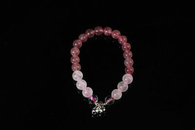 上海都达杂项专场三十四【年后发货全场包邮】  粉晶、草莓晶铃铛吊坠手链86-317