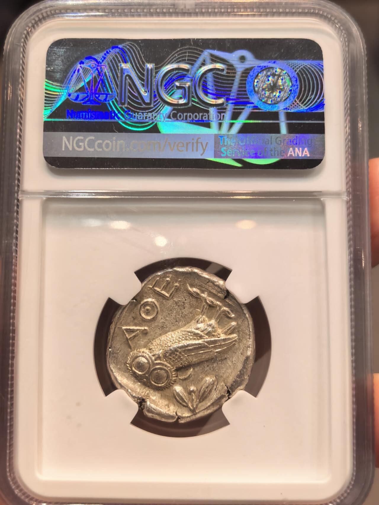 古希腊雅典娜猫头鹰四德银币