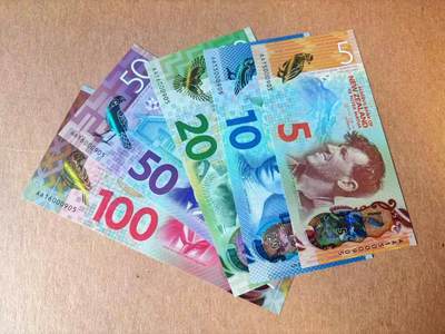 【Blue Auction】世界纸币精拍第777期——18级TOP拍卖/信誉/品质/专业/高效💫 - 【带册 一组5张AA冠905全同小号套 含获奖钞】新西兰5-100元 全新UNC 塑料钞