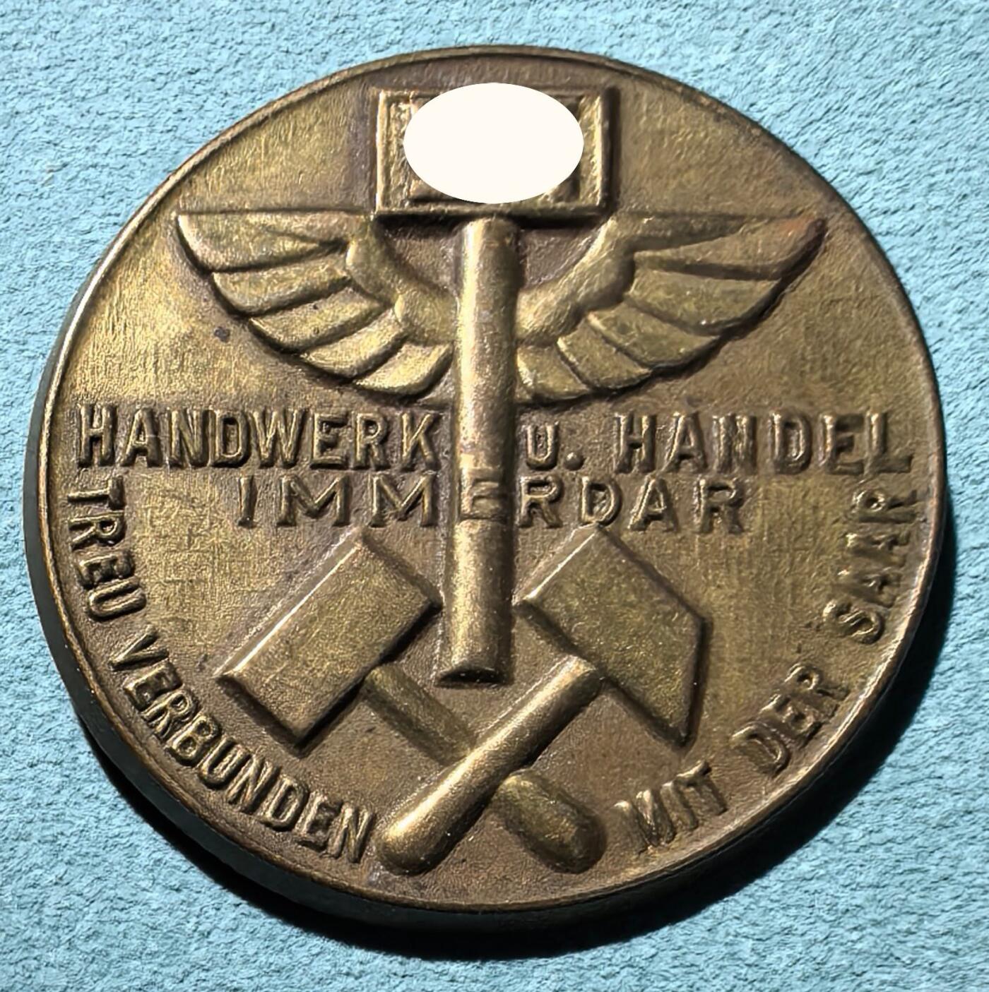 盛世勋华——号角文化勋章邮票专场拍卖第300期 德国（1939）手工业者与萨尔地区永远忠诚纪念证章 极为少见