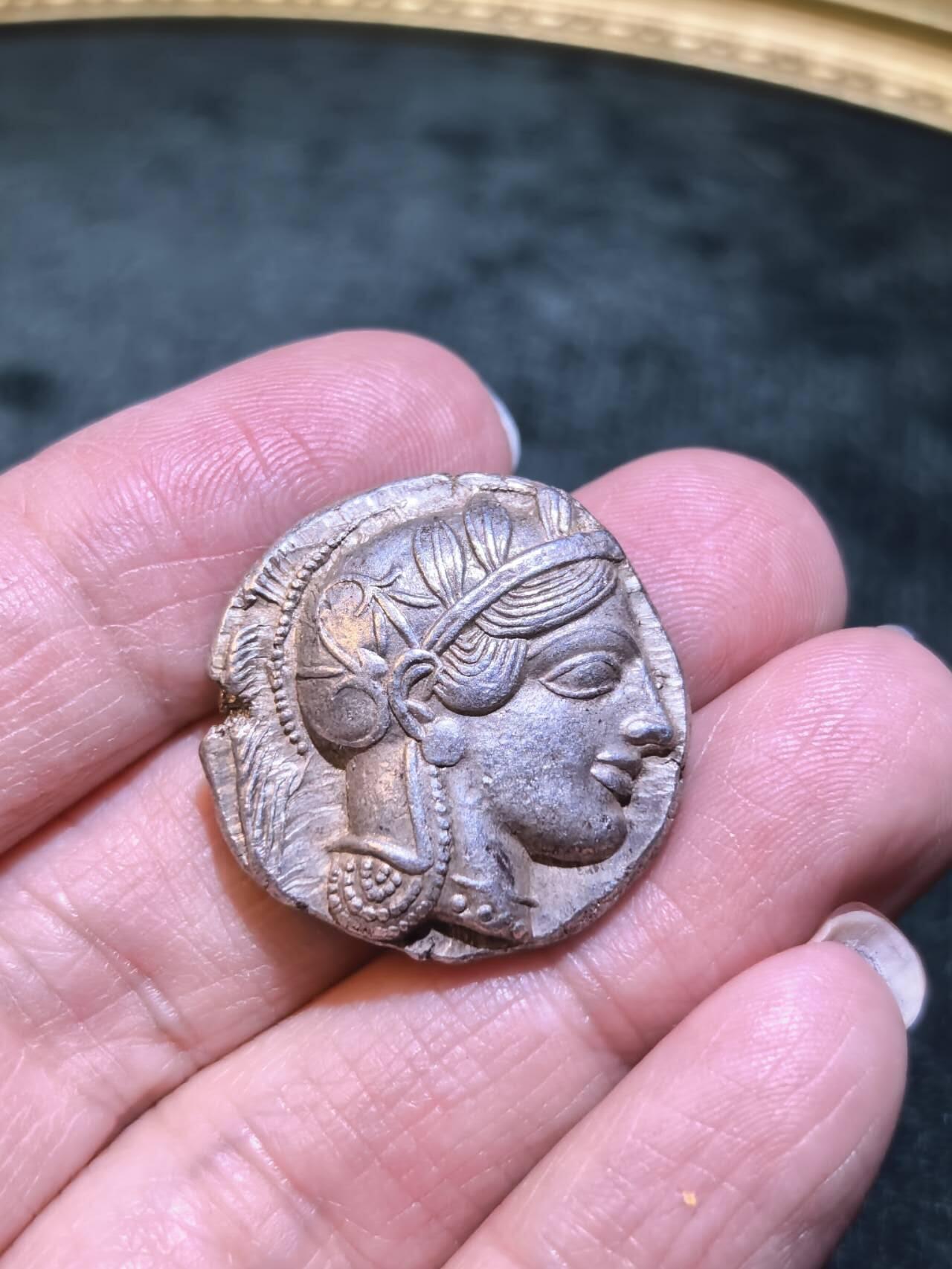 雅典娜猫头鹰古希腊银币