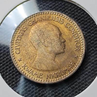 KK钱币收藏小铺  第388期  2月预留时间 周末发货 -  加纳1/2便士铜币 好品