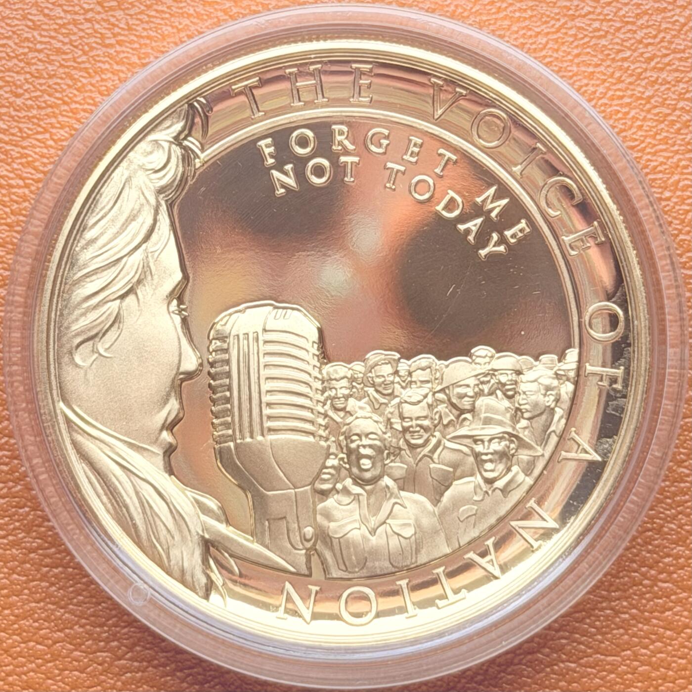 ＜星葵钱币社＞散币克朗场第68期·1月23日发货 直布罗陀2020年一个名族的声音·勿忘我1克朗镀金纪念币