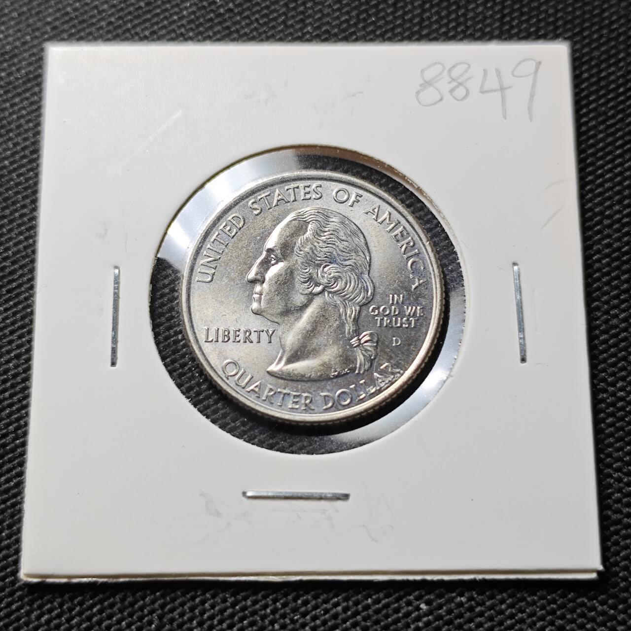 KK钱币收藏小铺  第388期  2月预留时间 周末发货  美国25分纪念币 好品