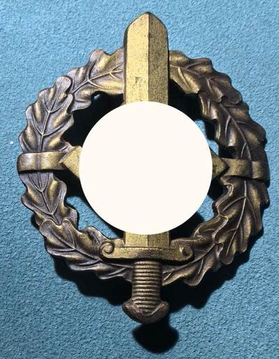 盛世勋华——号角文化勋章邮票专场拍卖第300期 - 德国（1939）铜级冲锋队（SA）体能奖章 带少见厂标