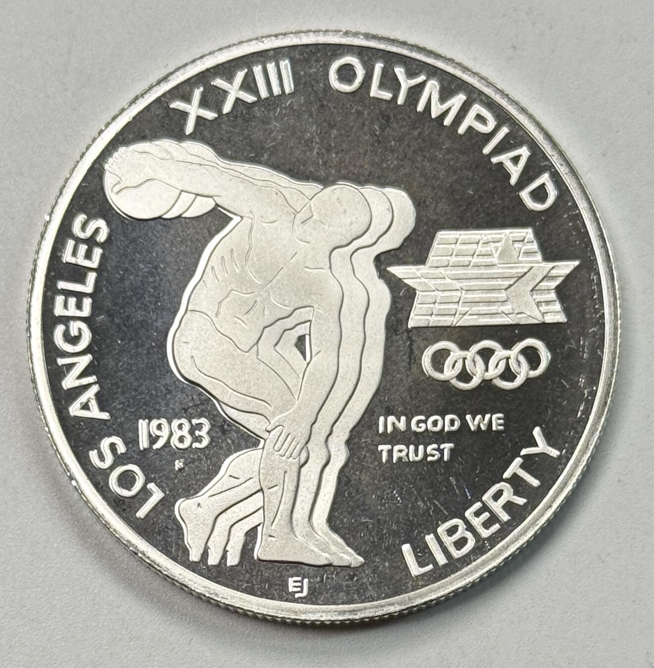 S&S Numismatic世界钱币-拍卖 第119期  获奖币*美国1983年 洛杉矶奥运会 1美元精制纪念银币 26.73克900银