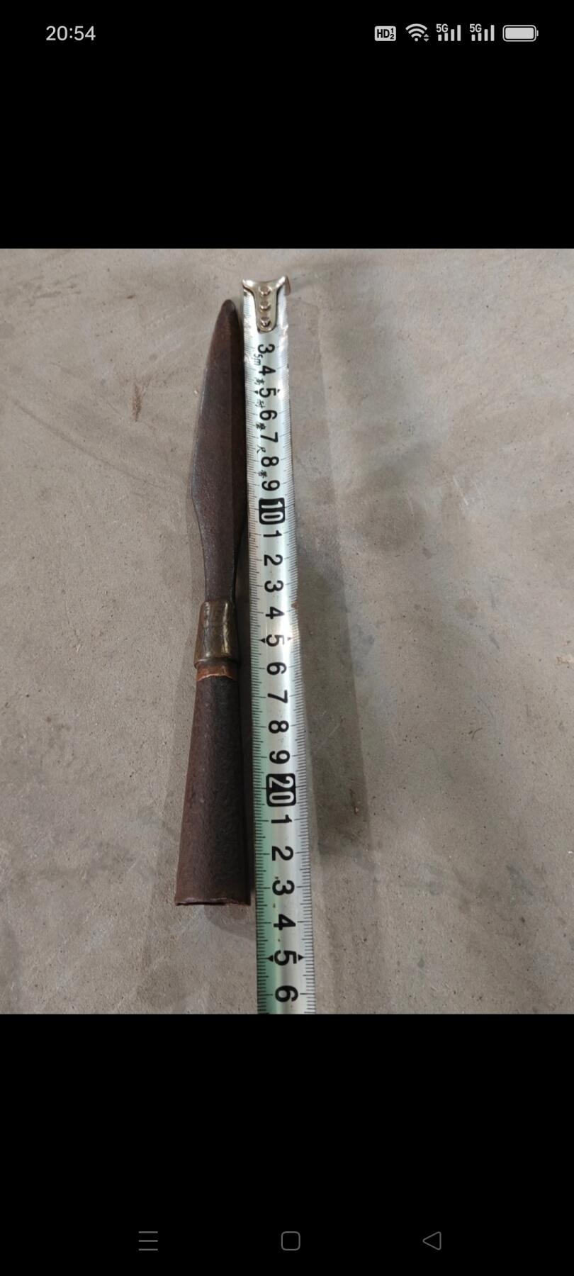 明代龙吞铜箍枪头，铜箍雕刻龙头，造型小巧精致，保存完好，品相一流，包老