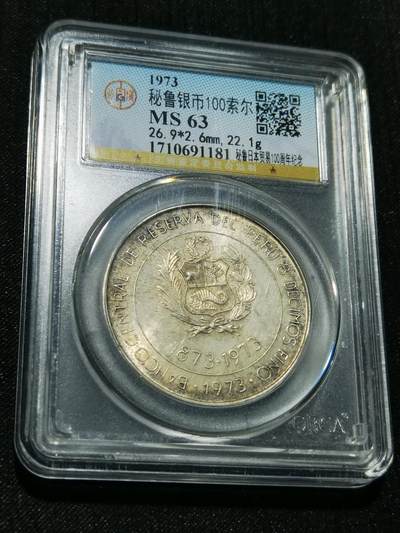 天下钱庄专场欢迎参拍 - 秘鲁1索尔银币