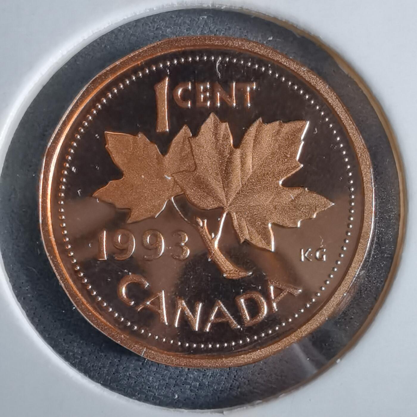 沼泽如烟--第967场 加拿大1993年1分精制币