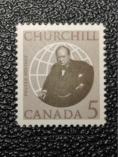 洪涛臻品批发群 精选邮票限时拍卖第1234期  - 加拿大 二战英国首相丘吉尔,原胶润白 相当的漂亮