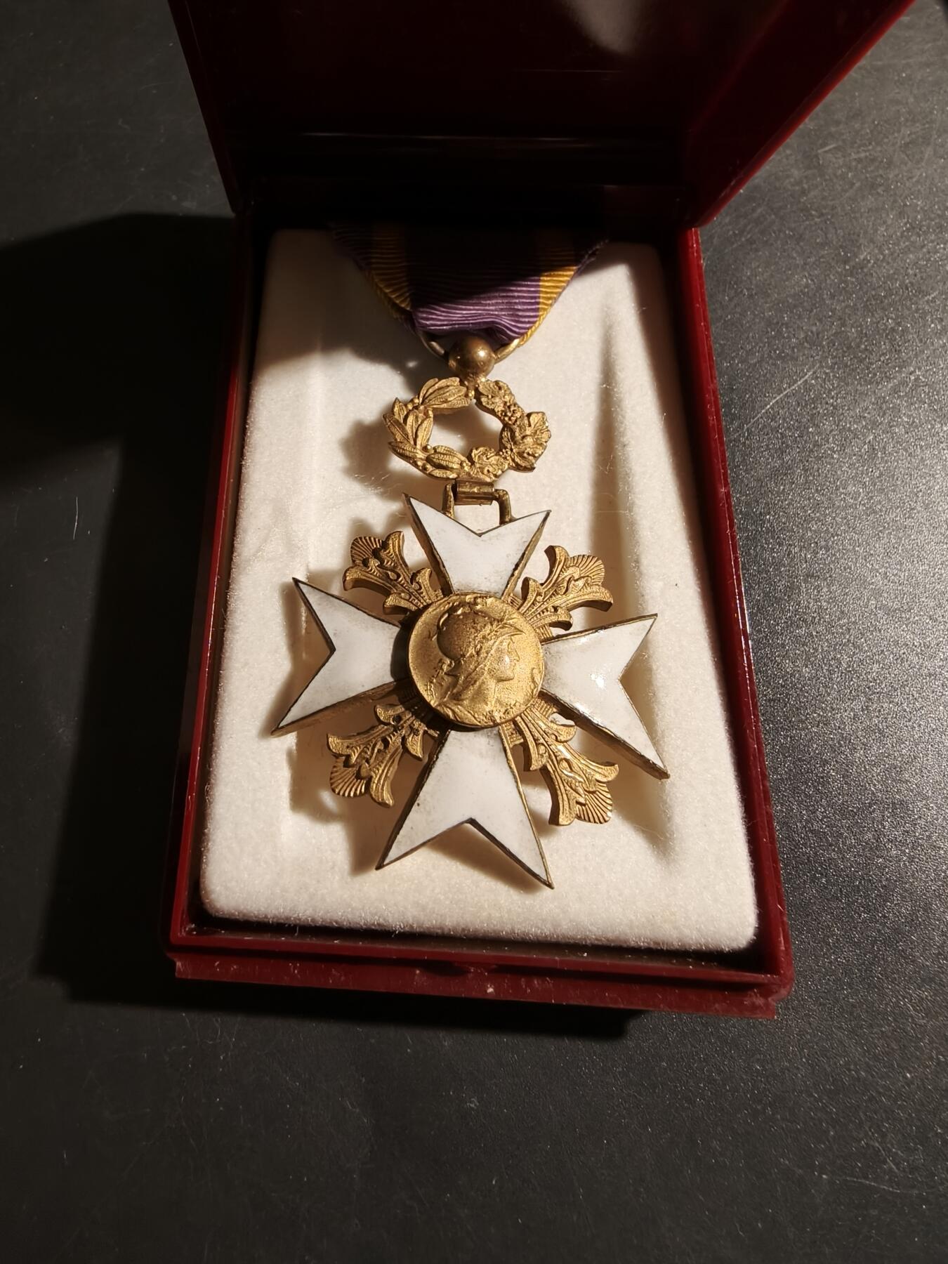 老王徽章第178期 法国骑士级国家鼓励学术发展协会勋章     原盒