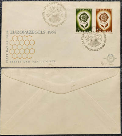 洪涛臻品批发群 精选邮票限时拍卖第1232期  - 荷兰1964年欧罗巴邮票首日封，盖首日纪念戳