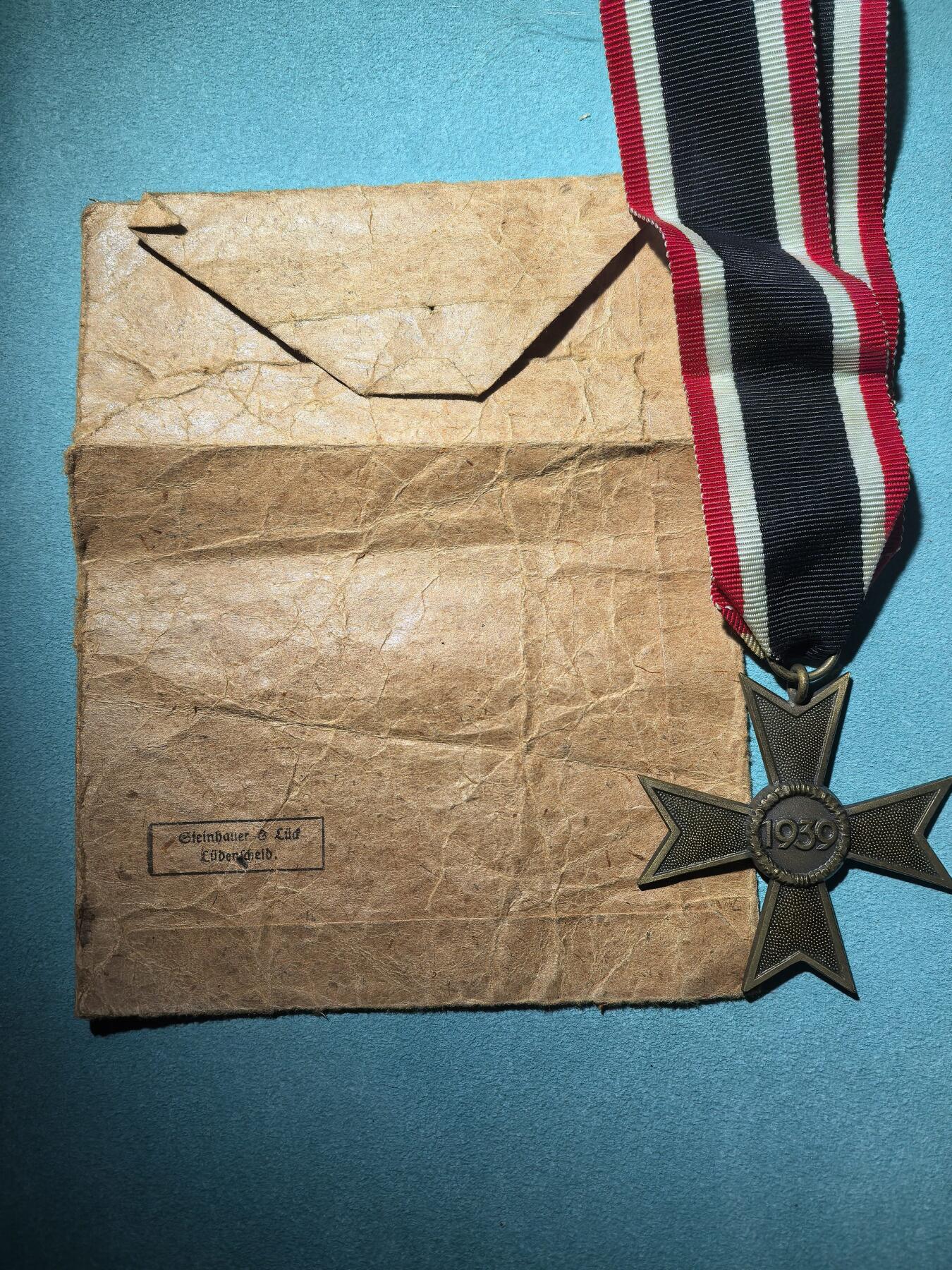 盛世勋华——号角文化勋章邮票专场拍卖第300期 德国（1939）二级无剑战功十字勋章 铜质 带原纸袋