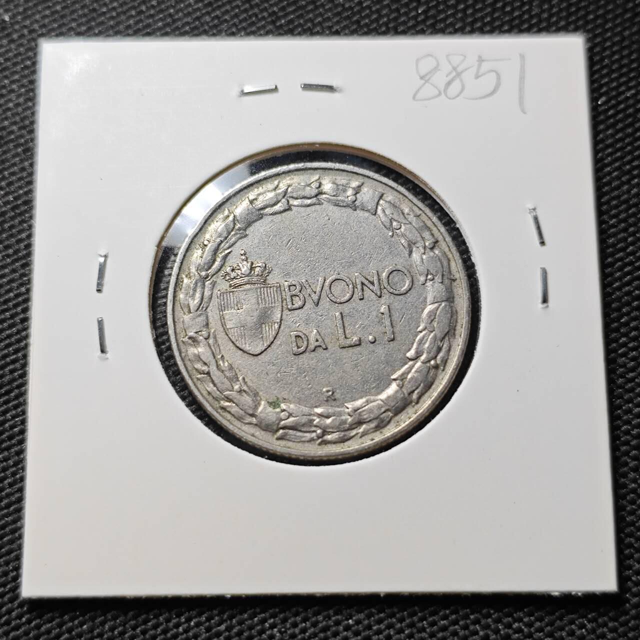 KK钱币收藏小铺  第388期  2月预留时间 周末发货  1922意大利1里拉镍币