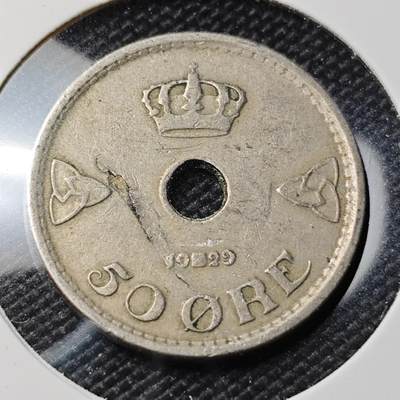 KK钱币收藏小铺  第388期  2月预留时间 周末发货 -  1929挪威50欧尔