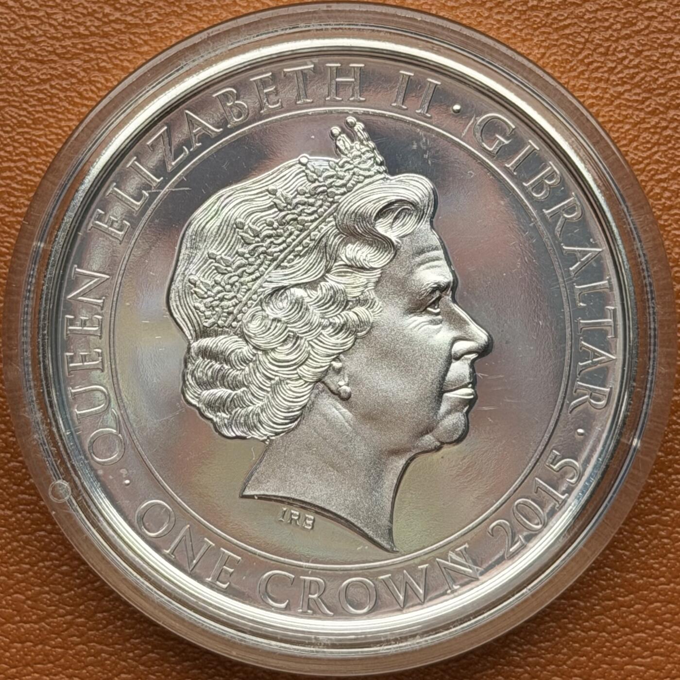 ＜星葵钱币社＞散币克朗场第68期·1月23日发货 直布罗陀2015年温斯顿·丘吉尔逝世50周年1克朗纪念币