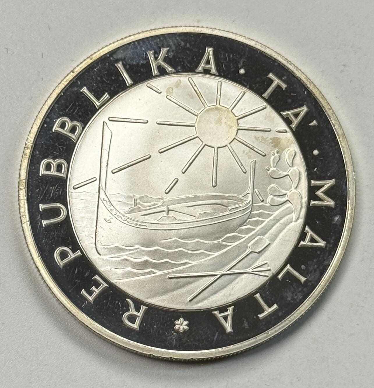 S&S Numismatic世界钱币-拍卖 第119期  马耳他1981年 国际儿童年 5里拉精制纪念银币 28.28克925银